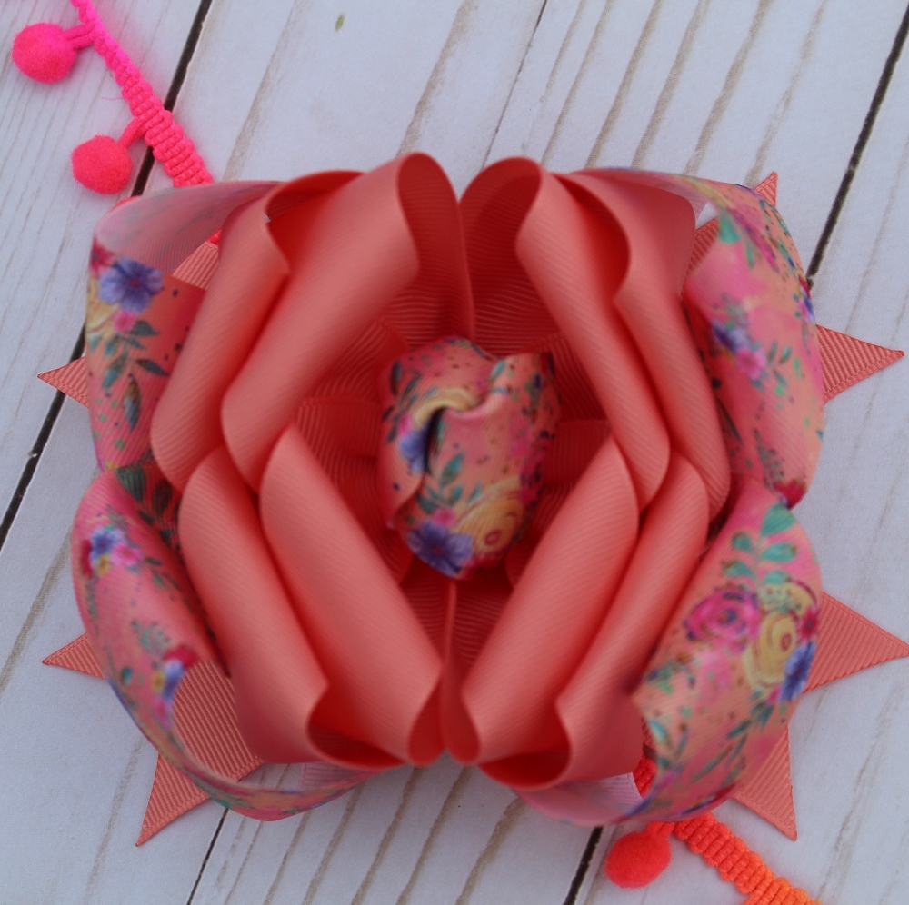 Boutique bow 5 inch triple stacked